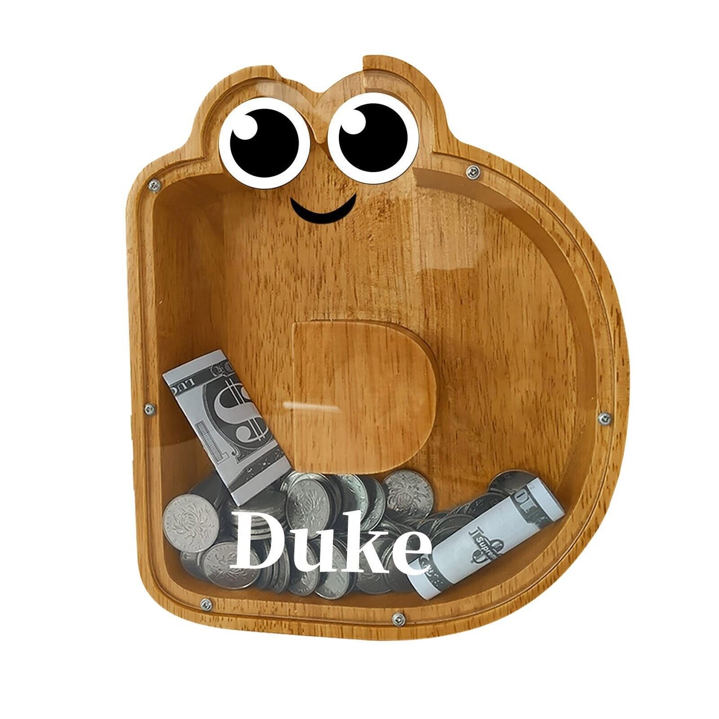 26 Letters Shaped Wooden Piggy Bank Money Box - Customizable Name Bank