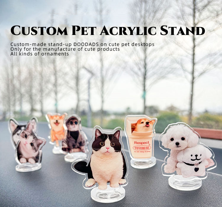 Custom Pet Acrylic Standee - Double-Sided Waterproof Display