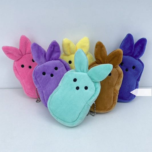 Easter Bunny Plush Coin Purse - Adorable Kids' Gift & Backpack Charm